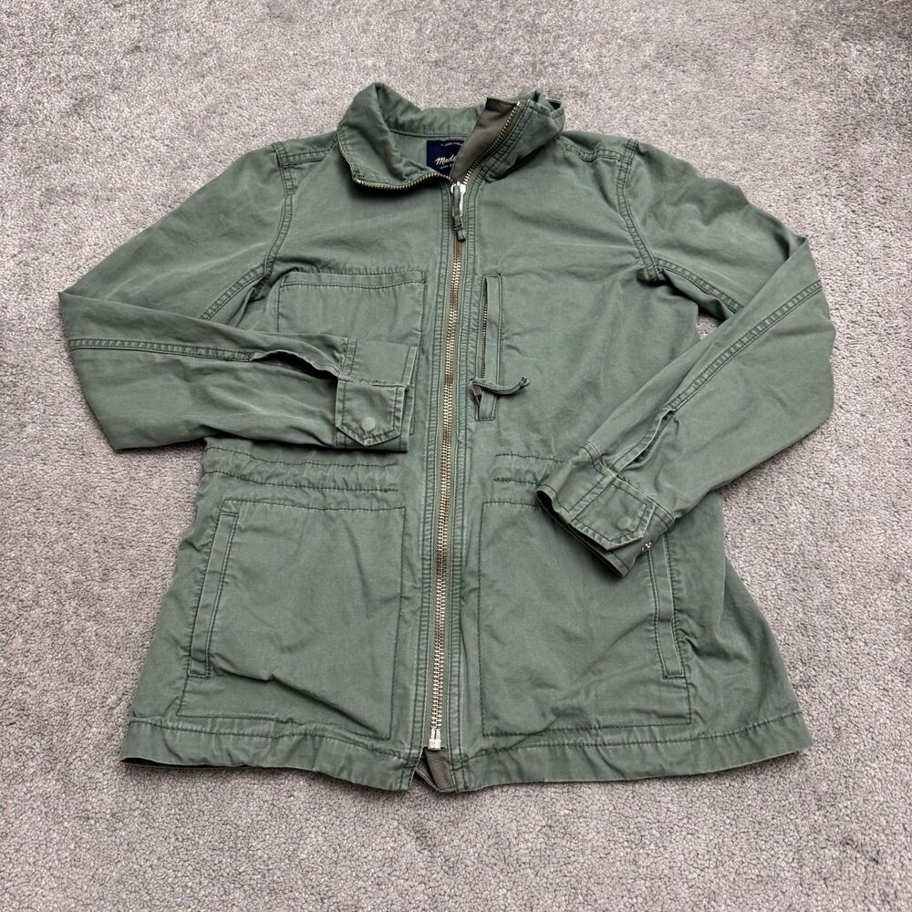 Madewell Military Safari Utility Parka Jacket Womens Small Surplus Green Cotton